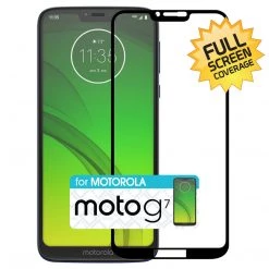 SGMOTOG7 - Motorola Moto G7 Play Full Coverage Screen Protector, Premium 3D Full Coverage Tempered Glass Screen Protector For Motorola Moto G7 Play By Cellet