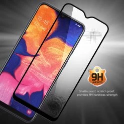 SGSAMA10E - Samsung Galaxy A10E Full Coverage Screen Protector, Premium 3D Full Coverage Tempered Glass Screen Protector For Samsung Galaxy A10E By Cellet