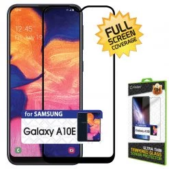 SGSAMA10E - Samsung Galaxy A10E Full Coverage Screen Protector, Premium 3D Full Coverage Tempered Glass Screen Protector For Samsung Galaxy A10E By Cellet
