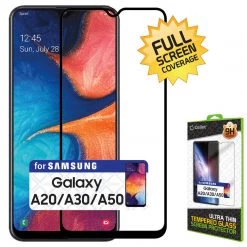 Full Catalog SGSAMA20 - Samsung Galaxy A20 Full Coverage Screen Protector, Premium 3D Full Coverage Tempered Glass Screen Protector For Samsung Galaxy A20 By Cellet