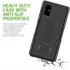 Cellet HLSAMS20P - Galaxy S20 Plus Holster, Shell Holster Kickstand Case With Spring Belt Clip For Samsung Galaxy S20 Plus – Black 14 Cellet HLSAMS20P - Galaxy S20 Plus Holster, Shell Holster Kickstand Case With Spring Belt Clip For Samsung Galaxy S20 Plus – Black