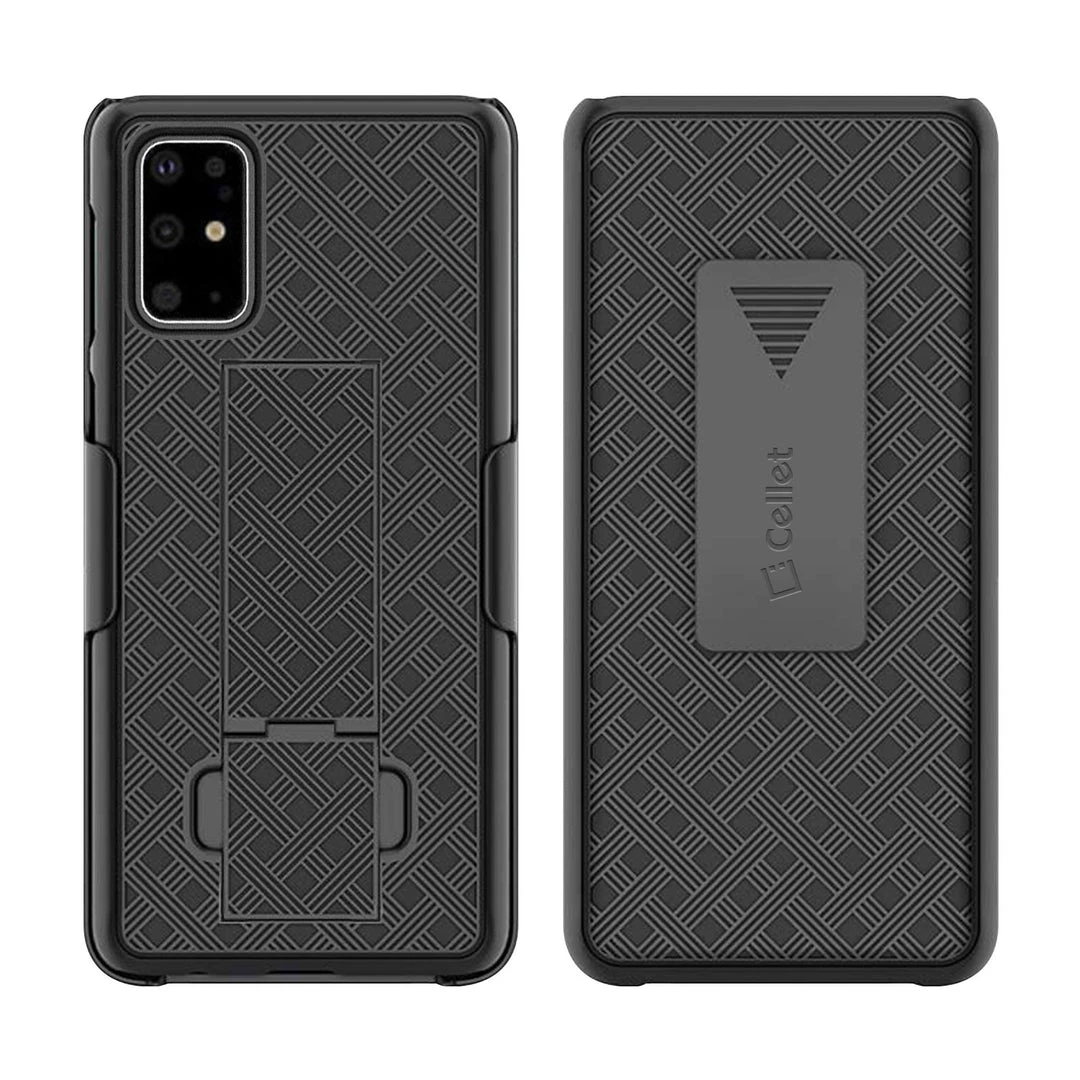 Cellet HLSAMS20P - Galaxy S20 Plus Holster, Shell Holster Kickstand Case With Spring Belt Clip For Samsung Galaxy S20 Plus – Black 8 Cellet HLSAMS20P - Galaxy S20 Plus Holster, Shell Holster Kickstand Case With Spring Belt Clip For Samsung Galaxy S20 Plus – Black