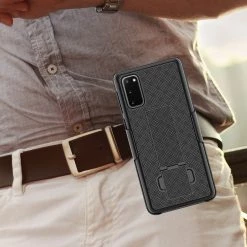 Cellet HLSAMS20 - Galaxy S20 Holster, Shell Holster Kickstand Case With Spring Belt Clip For Samsung Galaxy S20