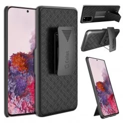Cellet HLSAMS20 - Galaxy S20 Holster, Shell Holster Kickstand Case With Spring Belt Clip For Samsung Galaxy S20