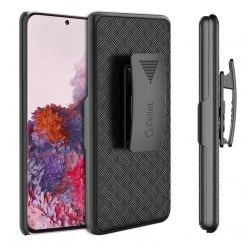 Cellet HLSAMS20 - Galaxy S20 Holster, Shell Holster Kickstand Case With Spring Belt Clip For Samsung Galaxy S20