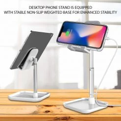 Cellet PH150SL - Adjustable Desktop Smartphone And Tablet Stand, Heavy Duty Adjustable Phone Stand With Mini Shelf, Non-Slip Rubberized Grips And Base Compatible To Smartphones, Tablets, IPads And Nintendo Switch – Silver 12 Cellet PH150SL - Adjustable Desktop Smartphone And Tablet Stand, Heavy Duty Adjustable Phone Stand With Mini Shelf, Non-Slip Rubberized Grips And Base Compatible To Smartphones, Tablets, IPads And Nintendo Switch – Silver