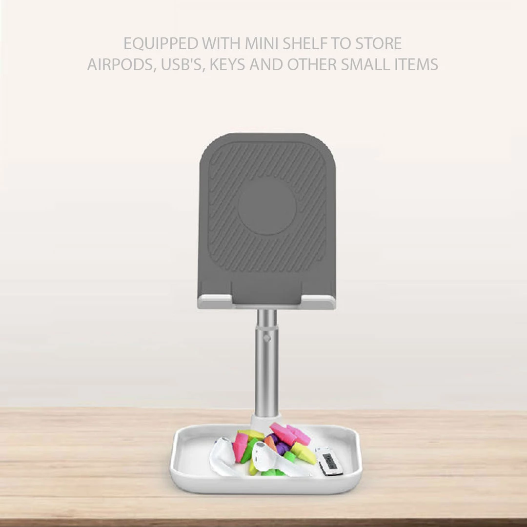 Cellet PH150SL - Adjustable Desktop Smartphone And Tablet Stand, Heavy Duty Adjustable Phone Stand With Mini Shelf, Non-Slip Rubberized Grips And Base Compatible To Smartphones, Tablets, IPads And Nintendo Switch – Silver 5 Cellet PH150SL - Adjustable Desktop Smartphone And Tablet Stand, Heavy Duty Adjustable Phone Stand With Mini Shelf, Non-Slip Rubberized Grips And Base Compatible To Smartphones, Tablets, IPads And Nintendo Switch – Silver