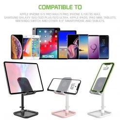 Cellet PH150PK - Adjustable Desktop Smartphone And Tablet Stand, Heavy Duty Adjustable Phone Stand With Mini Shelf, Non-Slip Rubberized Grips And Base Compatible To Smartphones, Tablets, IPads And Nintendo Switch – Pink Full Catalog 17 Cellet PH150PK - Adjustable Desktop Smartphone And Tablet Stand, Heavy Duty Adjustable Phone Stand With Mini Shelf, Non-Slip Rubberized Grips And Base Compatible To Smartphones, Tablets, IPads And Nintendo Switch – Pink Full Catalog
