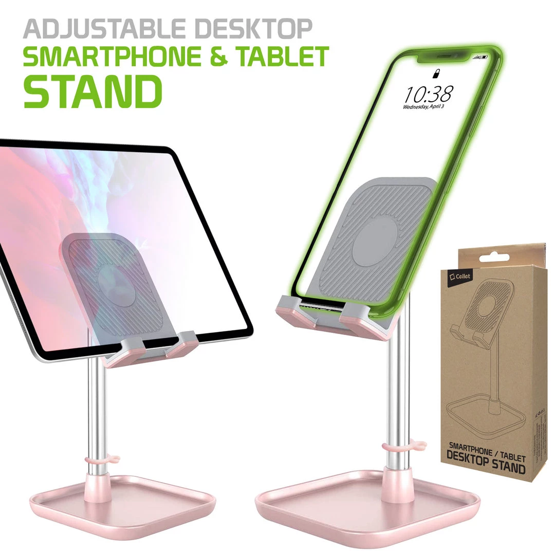 Cellet PH150PK - Adjustable Desktop Smartphone And Tablet Stand, Heavy Duty Adjustable Phone Stand With Mini Shelf, Non-Slip Rubberized Grips And Base Compatible To Smartphones, Tablets, IPads And Nintendo Switch – Pink Full Catalog 1 Cellet PH150PK - Adjustable Desktop Smartphone And Tablet Stand, Heavy Duty Adjustable Phone Stand With Mini Shelf, Non-Slip Rubberized Grips And Base Compatible To Smartphones, Tablets, IPads And Nintendo Switch – Pink Full Catalog