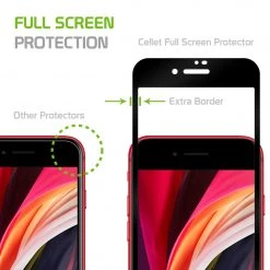 SGIPHSE20 - IPhone SE20 Full Coverage Screen Protector, Premium 3D Full Coverage Tempered Glass Screen Protector For IPhone SE20 By Cellet Full Catalog 10 SGIPHSE20 - IPhone SE20 Full Coverage Screen Protector, Premium 3D Full Coverage Tempered Glass Screen Protector For IPhone SE20 By Cellet Full Catalog