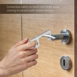 Cellet ACDOORSL - Contactless Door Opener Keychain, No-Touch Key Chain Tool For Doors, Touchscreens, Buttons And Handles - Silver Full Catalog