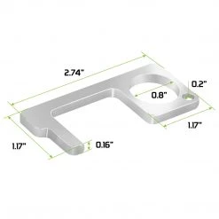 Cellet ACDOORSL - Contactless Door Opener Keychain, No-Touch Key Chain Tool For Doors, Touchscreens, Buttons And Handles - Silver Full Catalog
