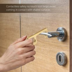 Cellet ACDOORGD - Contactless Door Opener Keychain, No-Touch Key Chain Tool For Doors, Touchscreens, Buttons And Handles - Gold Full Catalog