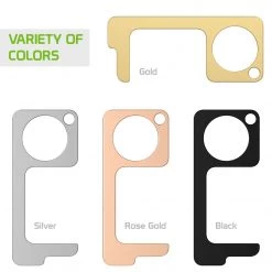 Cellet ACDOORGD - Contactless Door Opener Keychain, No-Touch Key Chain Tool For Doors, Touchscreens, Buttons And Handles - Gold Full Catalog