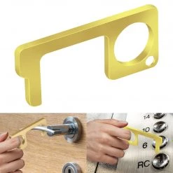 Cellet ACDOORGD - Contactless Door Opener Keychain, No-Touch Key Chain Tool For Doors, Touchscreens, Buttons And Handles - Gold Full Catalog