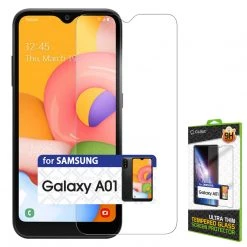 Full Catalog SGSAMA01 - Samsung Galaxy A01 Tempered Glass Screen Protector, Premium 0.3mm Tempered Glass Screen Protector For Samsung Galaxy A01 (9H Hardness) By Cellet