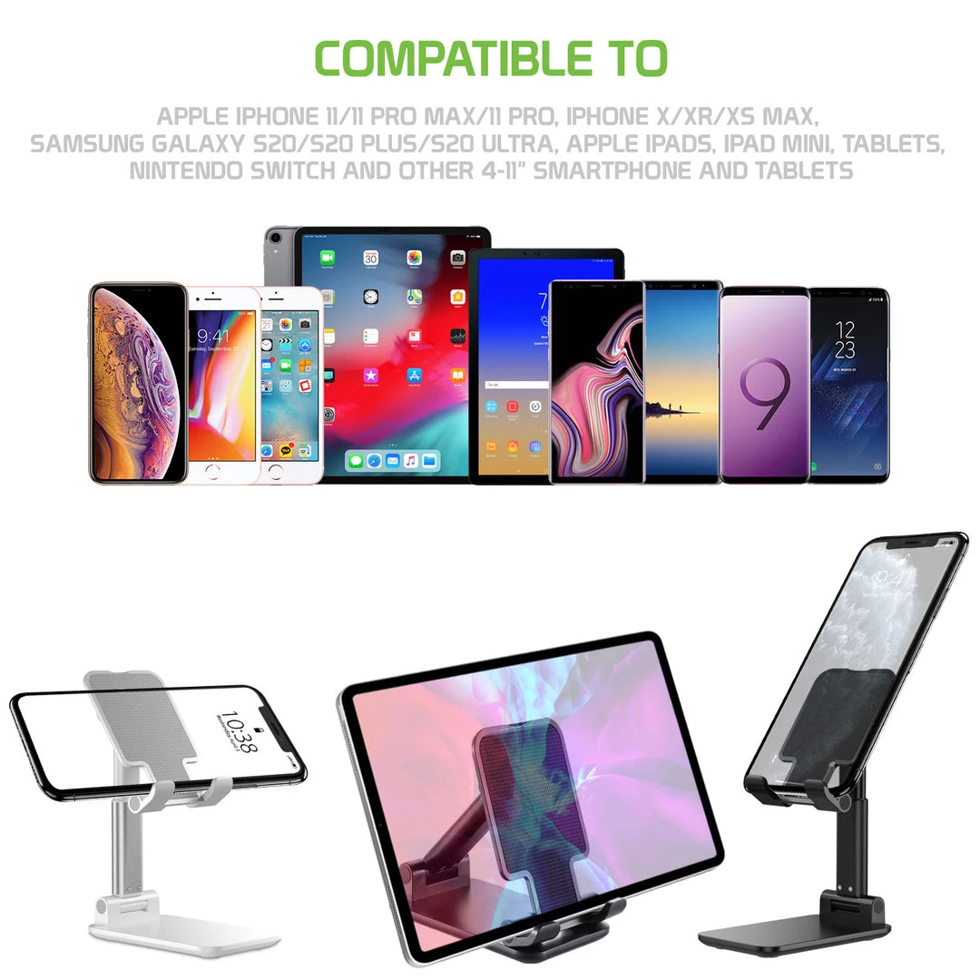 Cellet PH60WT - Adjustable Desktop Smartphone And Tablet Stand, Foldable Heavy Duty Adjustable Phone Stand With Non-Slip Rubberized Grips And Weighted Base Compatible To Smartphones, Tablets, IPads And Nintendo Switch – White Full Catalog 4 Cellet PH60WT - Adjustable Desktop Smartphone And Tablet Stand, Foldable Heavy Duty Adjustable Phone Stand With Non-Slip Rubberized Grips And Weighted Base Compatible To Smartphones, Tablets, IPads And Nintendo Switch – White Full Catalog