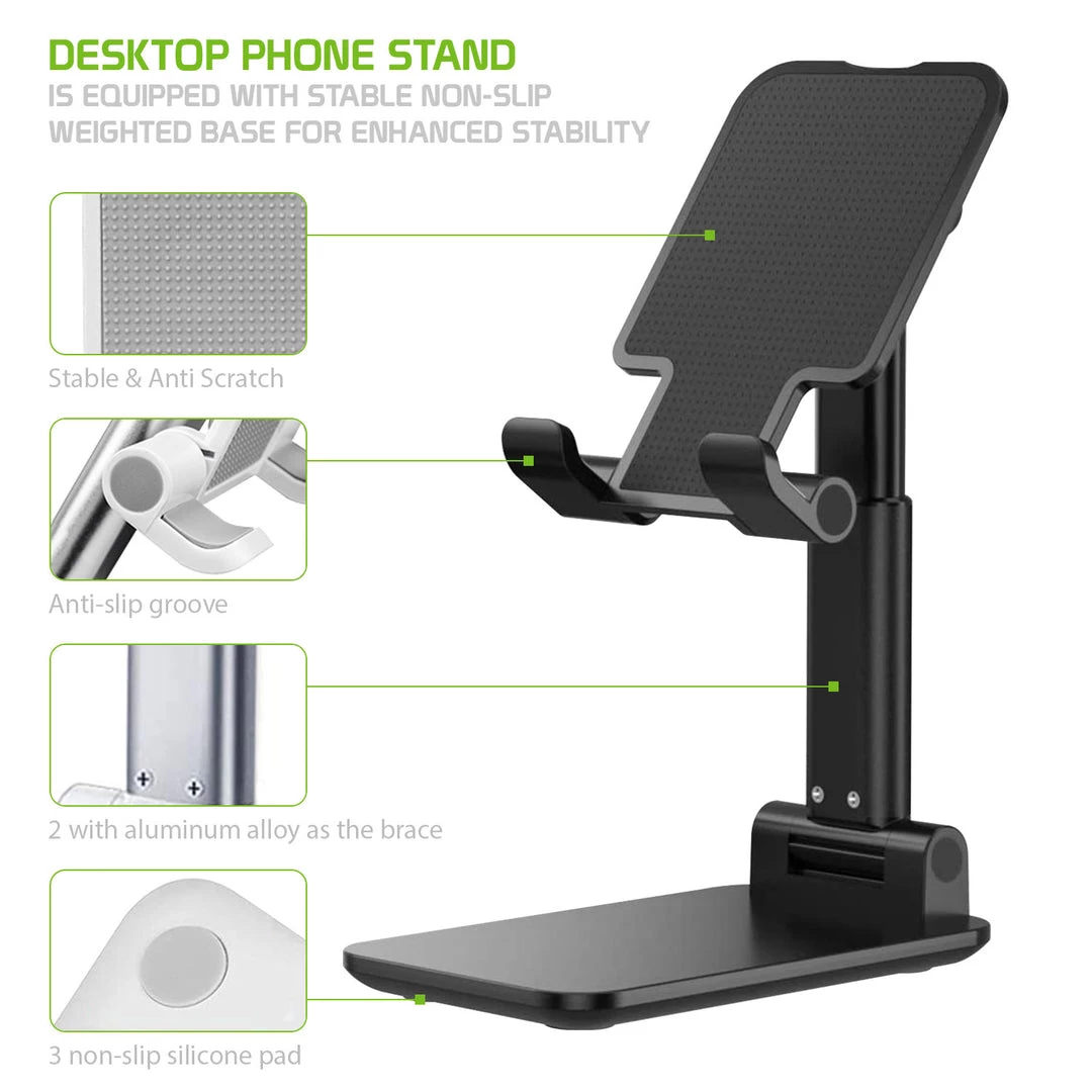 Cellet PH60WT - Adjustable Desktop Smartphone And Tablet Stand, Foldable Heavy Duty Adjustable Phone Stand With Non-Slip Rubberized Grips And Weighted Base Compatible To Smartphones, Tablets, IPads And Nintendo Switch – White Full Catalog 7 Cellet PH60WT - Adjustable Desktop Smartphone And Tablet Stand, Foldable Heavy Duty Adjustable Phone Stand With Non-Slip Rubberized Grips And Weighted Base Compatible To Smartphones, Tablets, IPads And Nintendo Switch – White Full Catalog