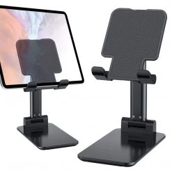 Cellet PHTAB60BK - Tablet Desktop Stand, Foldable Heavy Duty Adjustable Smartphone And Tablet Stand With Non-Slip Rubberized Grips And Weighted Base Compatible To Smartphones, Tablets, IPads And Nintendo Switch – Black Full Catalog