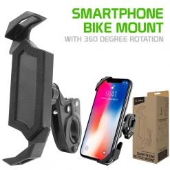 Cellet Full Catalog PHBIKE10 - Bike Smartphone Mount, Universal Heavy Duty Bicycle Holder Mount With 360 Degree Rotation Compatible To IPhone 12 Pro Max/12 Pro/ 12, IPhone 11 Pro Max/ 11 Pro/11, Samsung Galaxy Note 20/20 Plus And Other 4.7”-6.8” Devices