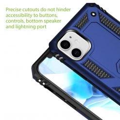 Full Catalog CCIPH12IFBL - Cellet Heavy Duty IPhone 12 Mini Combo Case, Shockproof Case With Built In Ring, Kickstand And Magnet For Car Mounts Compatible To Apple IPhone 12 Mini – Blue