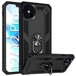 CCIPH12PIFBK - Cellet Heavy Duty IPhone 12 / 12 Pro Combo Case, Shockproof Case With Built In Ring, Kickstand And Magnet For Car Mounts Compatible To Apple IPhone 12 / 12 Pro – Black Full Catalog