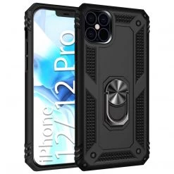 CCIPH12PIFBK - Cellet Heavy Duty IPhone 12 / 12 Pro Combo Case, Shockproof Case With Built In Ring, Kickstand And Magnet For Car Mounts Compatible To Apple IPhone 12 / 12 Pro – Black Full Catalog