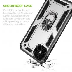 CCIPH12PIFSL - Cellet Heavy Duty IPhone 12 / 12 Pro Combo Case, Shockproof Case With Built In Ring, Kickstand And Magnet For Car Mounts Compatible To Apple IPhone 12 / 12 Pro – Silver 13 CCIPH12PIFSL - Cellet Heavy Duty IPhone 12 / 12 Pro Combo Case, Shockproof Case With Built In Ring, Kickstand And Magnet For Car Mounts Compatible To Apple IPhone 12 / 12 Pro – Silver
