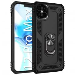 Full Catalog CCIPH12PMIFBK - Cellet Heavy Duty IPhone 12 Pro Max Combo Case, Shockproof Case With Built In Ring, Kickstand And Magnet For Car Mounts Compatible To Apple IPhone 12 Pro Max – Black