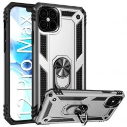 CCIPH12PMIFSL - Cellet Heavy Duty IPhone 12 Pro Max Combo Case, Shockproof Case With Built In Ring, Kickstand And Magnet For Car Mounts Compatible To Apple IPhone 12 Pro Max – Silver Full Catalog
