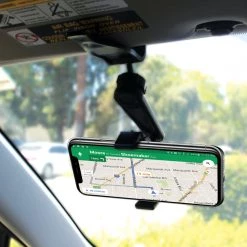 Cellet New Arrivals PH710 - Sun Visor Phone Mount, Sun Visor Clip Phone Mount Holder With 360 Degree Rotation Compatible To IPhone 12 Pro Max, 12 Pro, 12, Samsung Galaxy Note 20, 20 Plus And Other 4.7