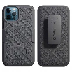 GoCellet HLIPH12PM - IPhone 12 Pro Max Holster, Shell Holster Kickstand Case With Spring Belt Clip For Apple IPhone 12 Pro Max – Black – By Cellet Full Catalog