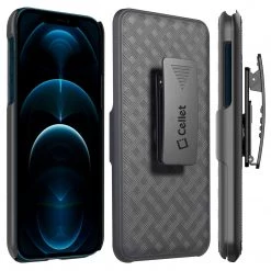GoCellet HLIPH12PM - IPhone 12 Pro Max Holster, Shell Holster Kickstand Case With Spring Belt Clip For Apple IPhone 12 Pro Max – Black – By Cellet Full Catalog