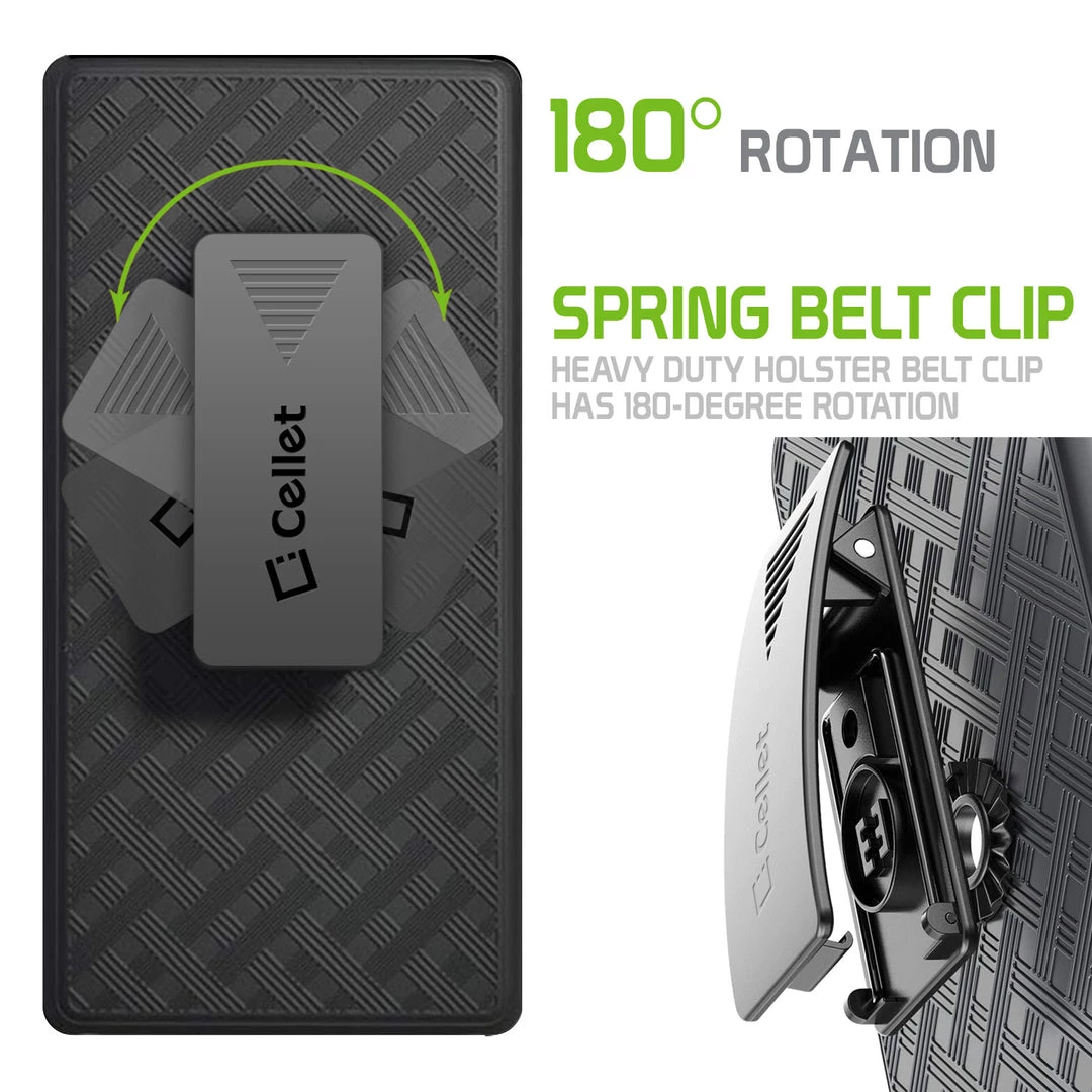 HLSAMN20 - Cellet Galaxy Note 20 Holster, Shell Holster Kickstand Case With Spring Belt Clip For Samsung Galaxy Note 20 – Black 4 HLSAMN20 - Cellet Galaxy Note 20 Holster, Shell Holster Kickstand Case With Spring Belt Clip For Samsung Galaxy Note 20 – Black