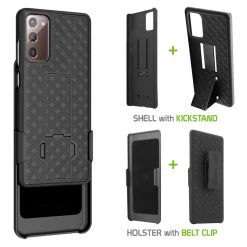 HLSAMN20 - Cellet Galaxy Note 20 Holster, Shell Holster Kickstand Case With Spring Belt Clip For Samsung Galaxy Note 20 – Black 13 HLSAMN20 - Cellet Galaxy Note 20 Holster, Shell Holster Kickstand Case With Spring Belt Clip For Samsung Galaxy Note 20 – Black