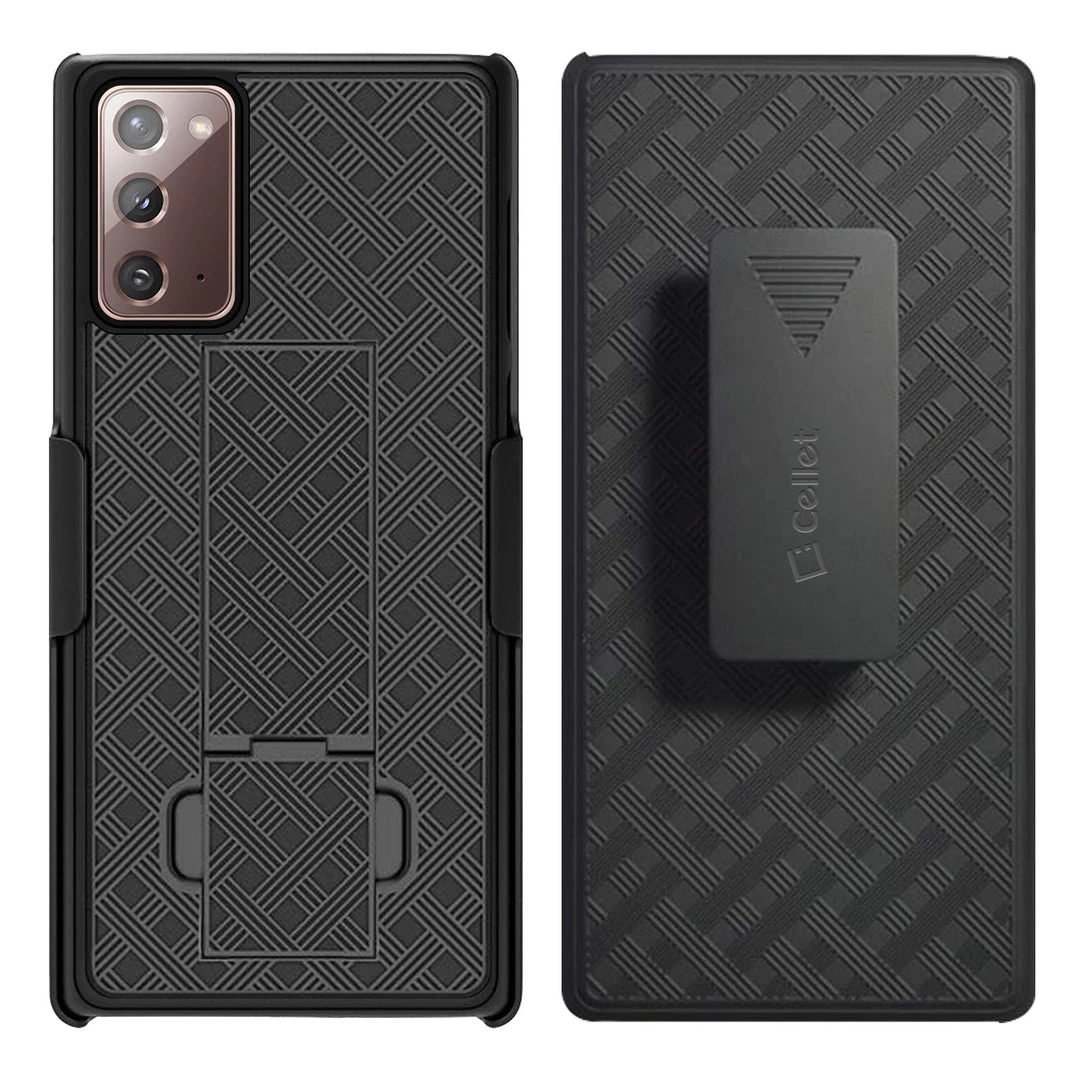 HLSAMN20 - Cellet Galaxy Note 20 Holster, Shell Holster Kickstand Case With Spring Belt Clip For Samsung Galaxy Note 20 – Black 8 HLSAMN20 - Cellet Galaxy Note 20 Holster, Shell Holster Kickstand Case With Spring Belt Clip For Samsung Galaxy Note 20 – Black