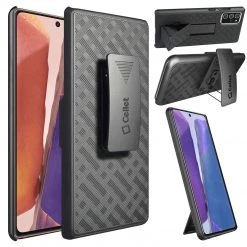 HLSAMN20 - Cellet Galaxy Note 20 Holster, Shell Holster Kickstand Case With Spring Belt Clip For Samsung Galaxy Note 20 – Black