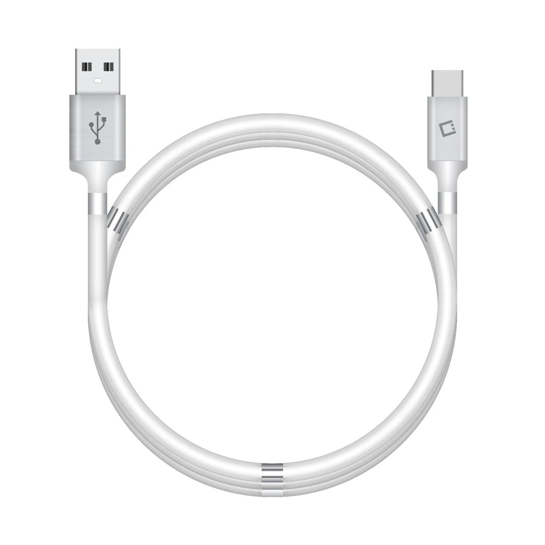 Cellet Full Catalog DCACOIL3WT - 3.3ft. (1m) Magnetic Type-C Cable, Magnetic Self Winding Type-C Charging And Data Sync Cable Compatible To Samsung Galaxy S20, S20 Plus, S20 Ultra, GPS And Tablets And Other Type-C Enabled Devices – White 2 Cellet Full Catalog DCACOIL3WT - 3.3ft. (1m) Magnetic Type-C Cable, Magnetic Self Winding Type-C Charging And Data Sync Cable Compatible To Samsung Galaxy S20, S20 Plus, S20 Ultra, GPS And Tablets And Other Type-C Enabled Devices – White