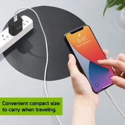 Cellet Wholesale TCC18WBK - USB-C PD Home Charger, 18 Watt Type-C UL Certified Home Charger (Cable Sold Separately) Compatible To Samsung Galaxy S21, S21 Plus, S21 Ultra, Tablets And More – Black New Arrivals