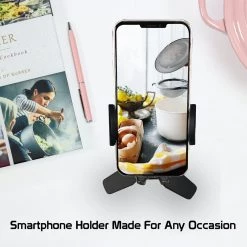 Cellet Wholesale New Arrivals PHW100 - Desktop Smartphone Holder, Adjustable Phone Stand With One Touch Arm Release Button, Non-Slip Rubberized Grips And 360 Degree Rotation Compatible To IPhone 12 Pro Max, 12 / 12 Pro, 12 Mini, Samsung Galaxy S21 / S21 Plus, S21 Ultra And More