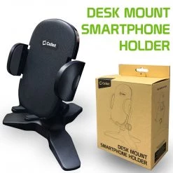 Cellet Wholesale New Arrivals PHW100 - Desktop Smartphone Holder, Adjustable Phone Stand With One Touch Arm Release Button, Non-Slip Rubberized Grips And 360 Degree Rotation Compatible To IPhone 12 Pro Max, 12 / 12 Pro, 12 Mini, Samsung Galaxy S21 / S21 Plus, S21 Ultra And More