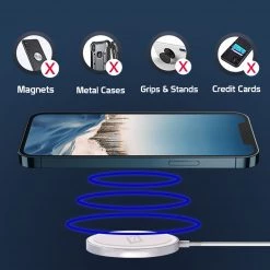 Cellet Wholesale MAGM10 - Magnetic Wireless Charger, 15 Watt Fast Charging Magnetic Wireless Charger Compatible To IPhone 13 Pro Max / 13 Pro / 13 / 13 Mini And Other QI Enabled Devices (USB-C AC Adapter Not Included) - White 17 Cellet Wholesale MAGM10 - Magnetic Wireless Charger, 15 Watt Fast Charging Magnetic Wireless Charger Compatible To IPhone 13 Pro Max / 13 Pro / 13 / 13 Mini And Other QI Enabled Devices (USB-C AC Adapter Not Included) - White