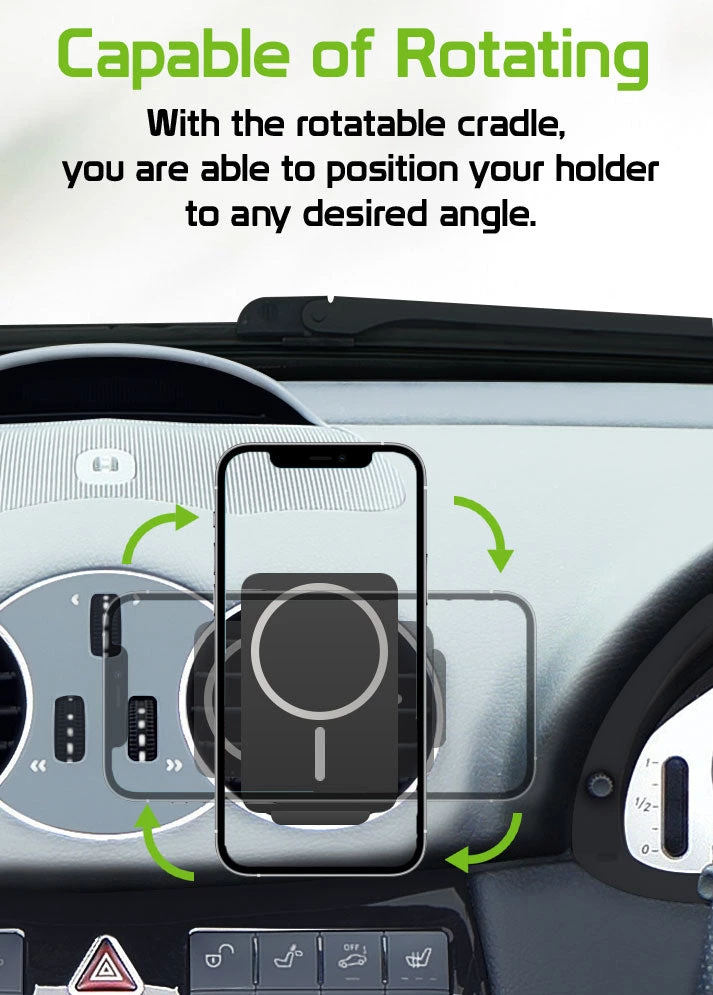 Cellet Wholesale PHWM15 - Magnetic Wireless Charging Phone Holder, Magnetic Air Vent Wireless Charger Phone Mount With Vent Stabilizer Only Compatible To IPhone 12, 12 Pro, 12 Pro Max And 12 Mini 8 Cellet Wholesale PHWM15 - Magnetic Wireless Charging Phone Holder, Magnetic Air Vent Wireless Charger Phone Mount With Vent Stabilizer Only Compatible To IPhone 12, 12 Pro, 12 Pro Max And 12 Mini