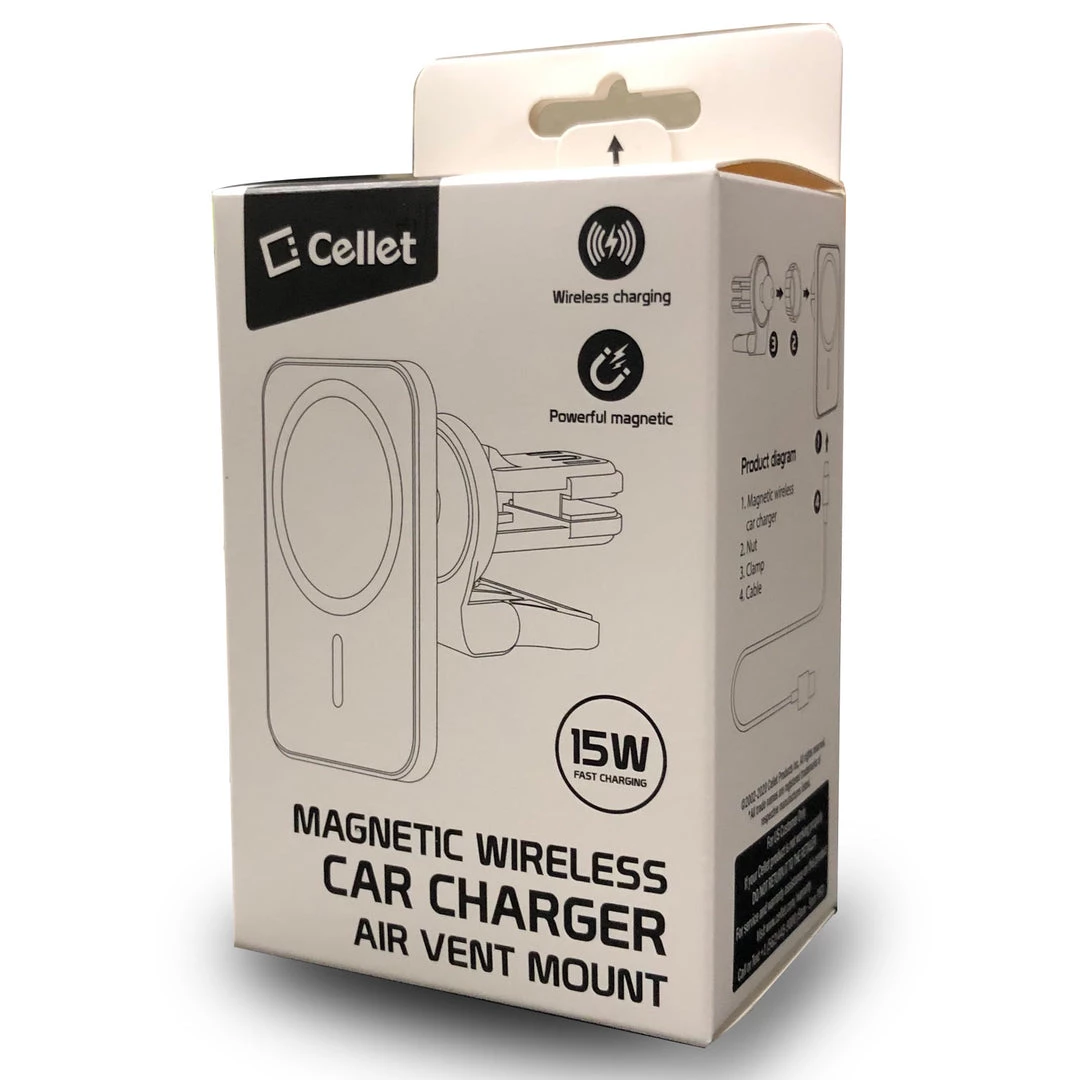 Cellet Wholesale PHWM15 - Magnetic Wireless Charging Phone Holder, Magnetic Air Vent Wireless Charger Phone Mount With Vent Stabilizer Only Compatible To IPhone 12, 12 Pro, 12 Pro Max And 12 Mini 9 Cellet Wholesale PHWM15 - Magnetic Wireless Charging Phone Holder, Magnetic Air Vent Wireless Charger Phone Mount With Vent Stabilizer Only Compatible To IPhone 12, 12 Pro, 12 Pro Max And 12 Mini