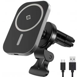 Cellet Wholesale PHWM15 - Magnetic Wireless Charging Phone Holder, Magnetic Air Vent Wireless Charger Phone Mount With Vent Stabilizer Only Compatible To IPhone 12, 12 Pro, 12 Pro Max And 12 Mini