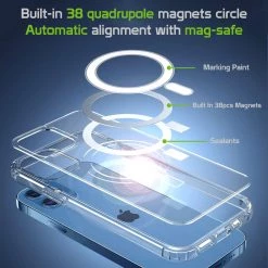 Full Catalog CCIPH12MINICL - IPhone 12 Mini, Slim Transparent Shockproof And Scratch Resistant, Mag-Safe Case For Apple IPhone 12 Mini By Cellet – Clear