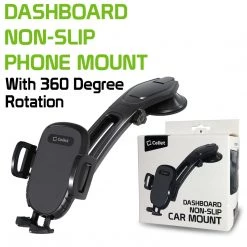 Cellet Wholesale Full Catalog PHC82 - Dashboard Phone Mount, Universal Suction Cup Dashboard Phone Holder With 360 Degree Rotation, One Touch Arm Release Button & Lock Lever Compatible To IPhone 12 Pro Max, 12 / 12 Pro, 12 Mini, Samsung Galaxy S21 / S21 Plus, S21 Ultra & More