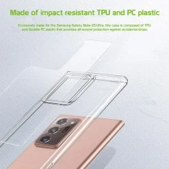 CCSAMN20UCL - Galaxy Note 20 Ultra, Slim Transparent Shockproof And Scratch Resistant Case With TPU Frame For Samsung Galaxy Note 20 Ultra By Cellet Full Catalog