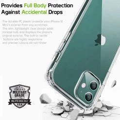 CCIPH12MC - IPhone 12 Mini, Slim Transparent Shockproof And Scratch Resistant Case For Apple IPhone 12 Mini By Cellet – Clear 11 CCIPH12MC - IPhone 12 Mini, Slim Transparent Shockproof And Scratch Resistant Case For Apple IPhone 12 Mini By Cellet – Clear