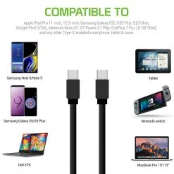 Cellet Wholesale DCA2R - Type-C Retractable Cables (2 Pack), 3.3 Ft. Type-C To Type-C Charge And Sync Retractable Cables Compatible To Samsung Galaxy S21, S21 Plus, S21 Ultra And More